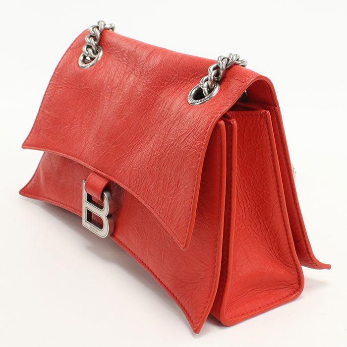 BALENCIAGA 716351 Shoulder Bag crash ChainShoulder Bag leather Red Women