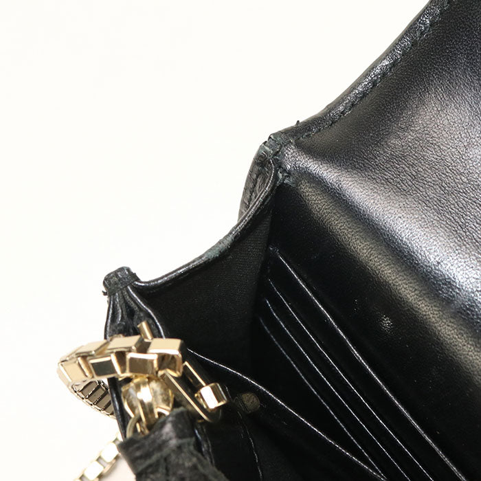BALENCIAGA 444168 Chain wallet leather black Women