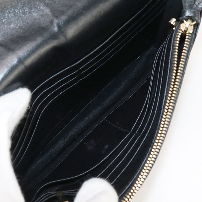 BALENCIAGA 444168 Chain wallet leather black Women