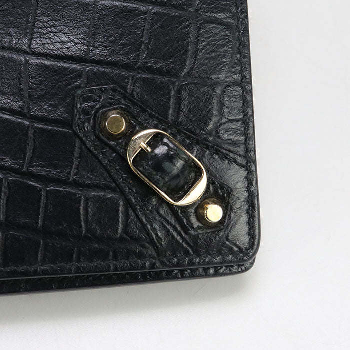 BALENCIAGA 444168 Chain wallet leather black Women