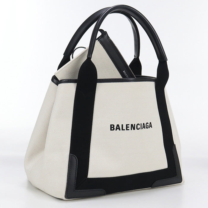 BALENCIAGA 339933 Navy Hippo Small Tote Bag canvas Women