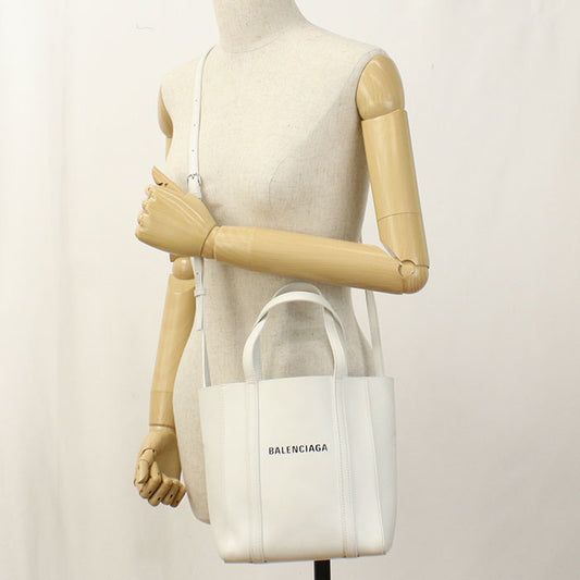 BALENCIAGA 551815 Tote Bag Everyday XXS 2WAYTote Bag Calf leather white Women (unisex)