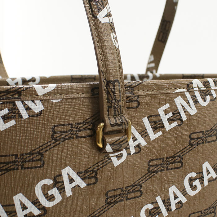 BALENCIAGA 702698 210DH 2762 Balenciaga Signature Tote Bag PVC brown Women