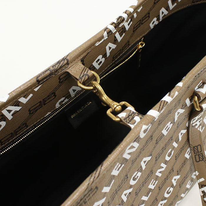 BALENCIAGA 702698 210DH 2762 Balenciaga Signature Tote Bag PVC brown Women