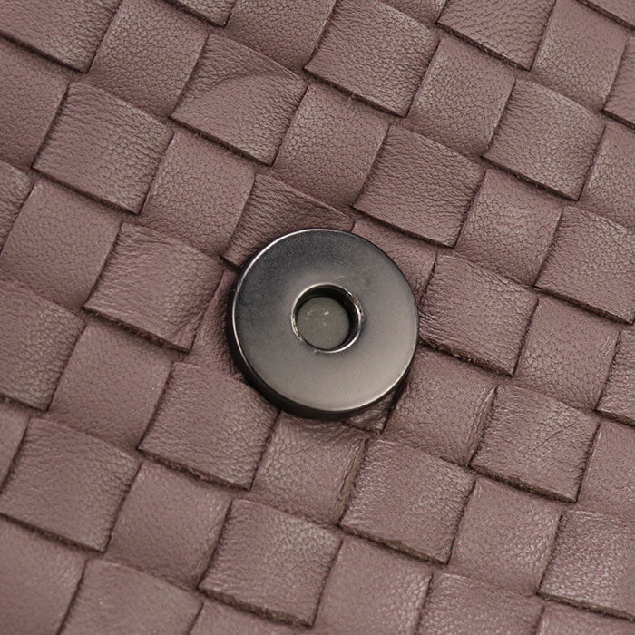 BOTTEGA VENETA 386498 Shoulder Bag INTRECCIATO OLYMPIA ChainShoulder Bag leather purple Women Used Authentic