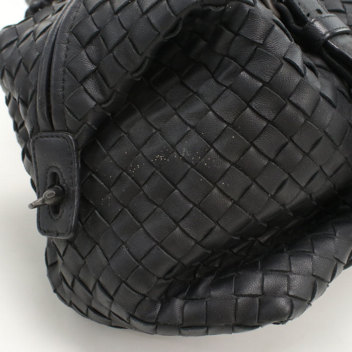 BOTTEGA VENETA Mini Bostonbag Montaigne INTRECCIATO Travel Bag leather black Women(unisex)