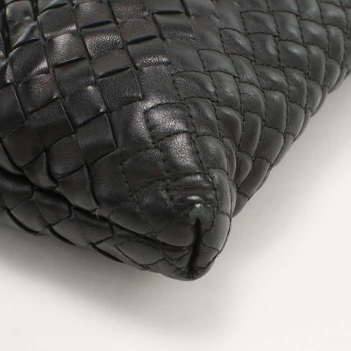 BOTTEGA VENETA BO94069 INTRECCIATO Shoulder Bag leather black mens Used Authentic