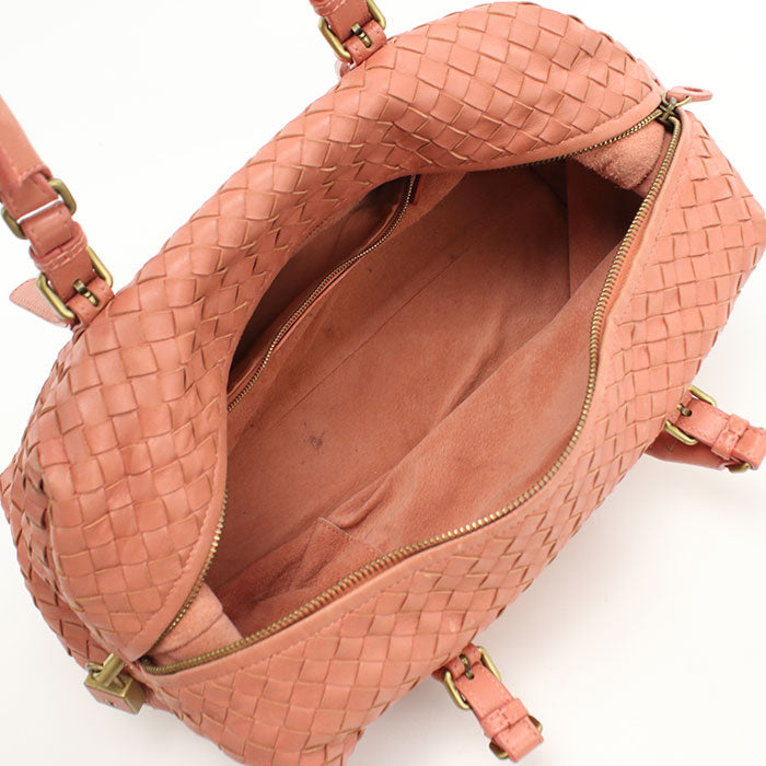 BOTTEGA VENETA 173398 V00A2 6810 INTRECCIATO Mini Boston leather pink Women