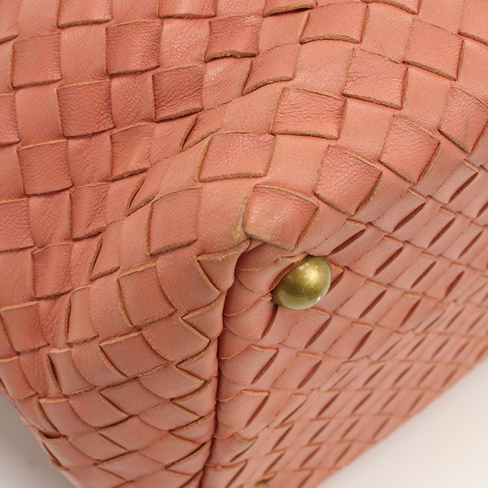 BOTTEGA VENETA 173398 V00A2 6810 INTRECCIATO Mini Boston leather pink Women