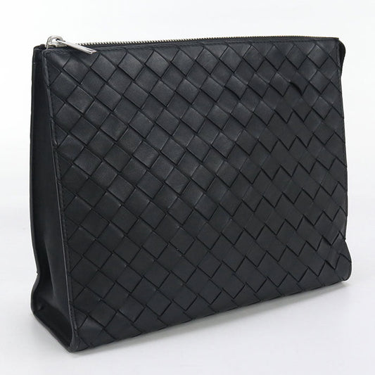 BOTTEGA VENETA INTRECCIATO Clutch bag leather black mens