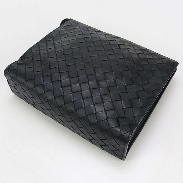 BOTTEGA VENETA INTRECCIATO Clutch bag leather black mens