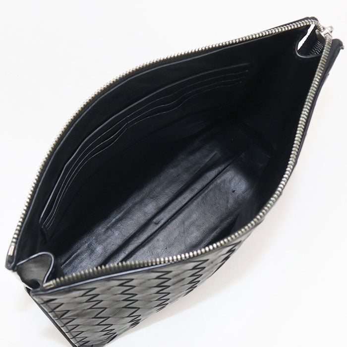 BOTTEGA VENETA INTRECCIATO Clutch bag leather black mens