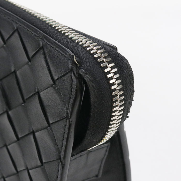 BOTTEGA VENETA INTRECCIATO Clutch bag leather black mens