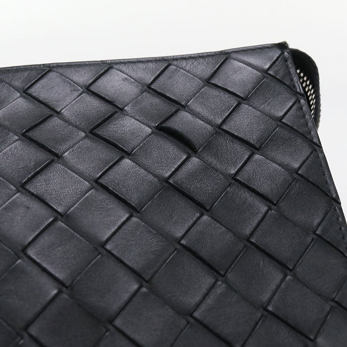 BOTTEGA VENETA INTRECCIATO Clutch bag leather black mens