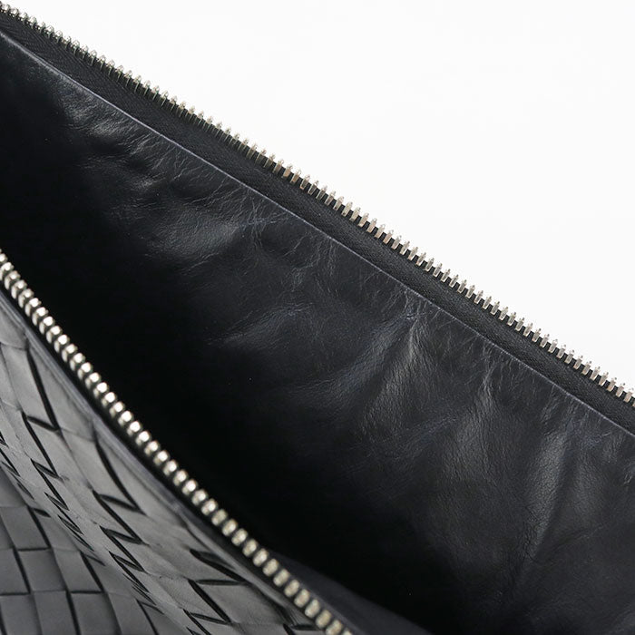 BOTTEGA VENETA INTRECCIATO Clutch bag leather black mens