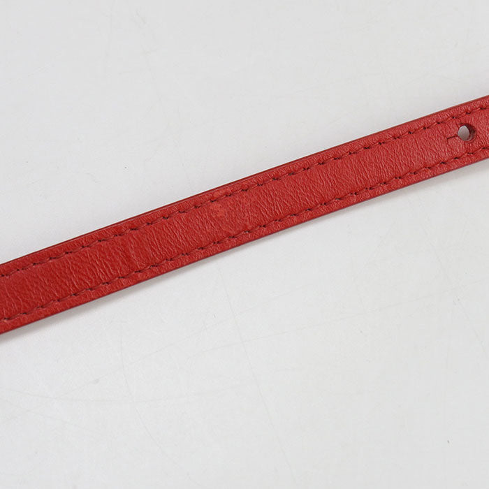 BOTTEGA VENETA INTRECCIATO Diagonal shoulder bag leather Red Women