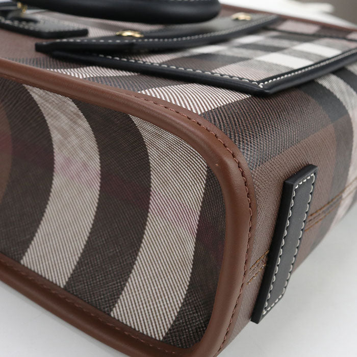 BURBERRY 81122281 Freya 2WAY Mini Burberry check Handbag PVC Brown Women