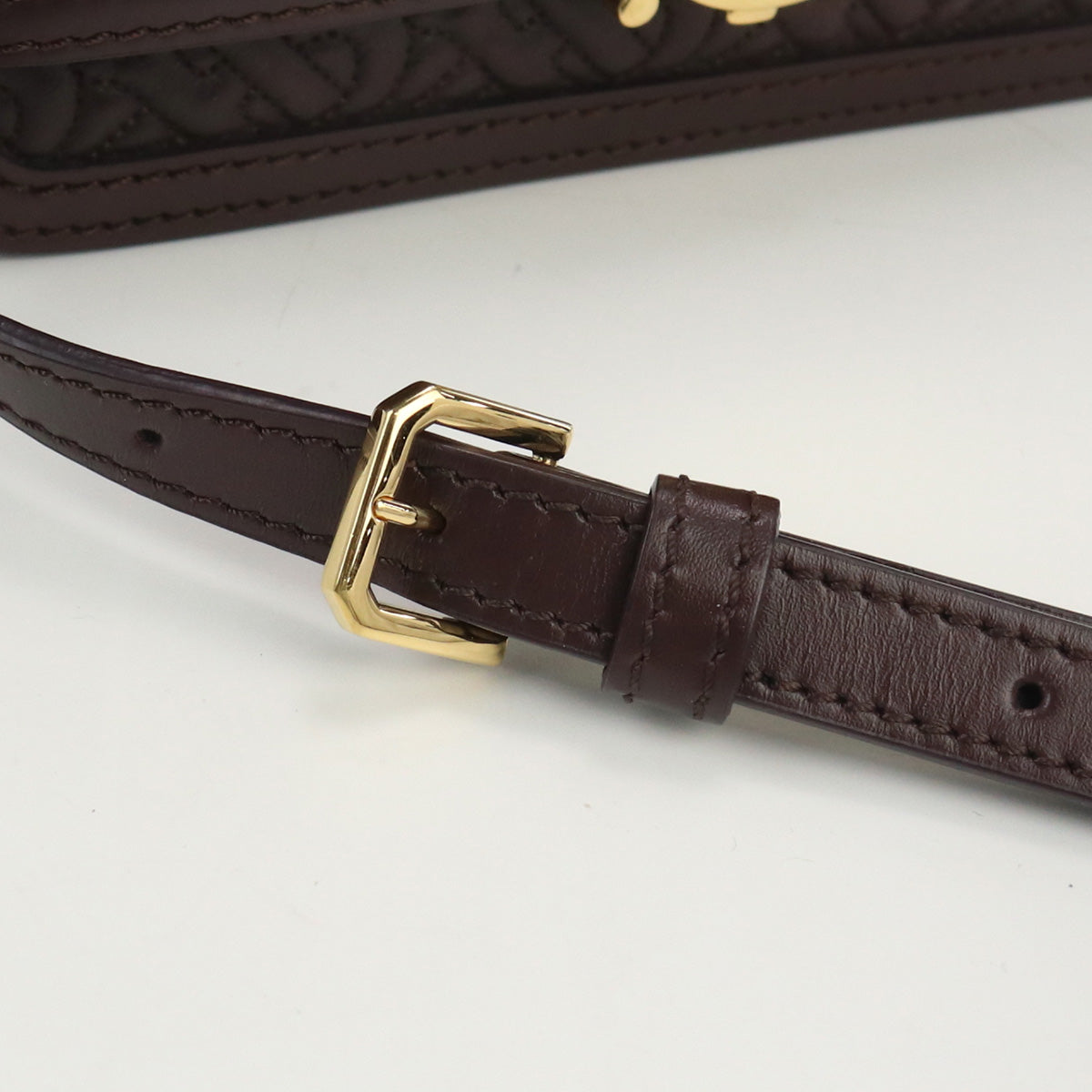 BURBERRY TB Shoulder Bag Diagonal shoulder bag leather brown Women