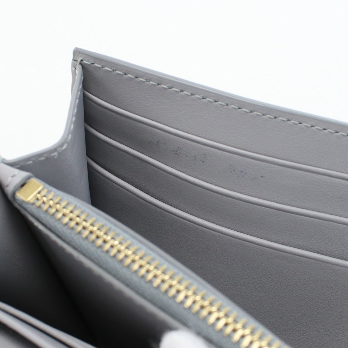 BURBERRY TB Continental Wallet Purse folio leather long wallet Color: gray Women