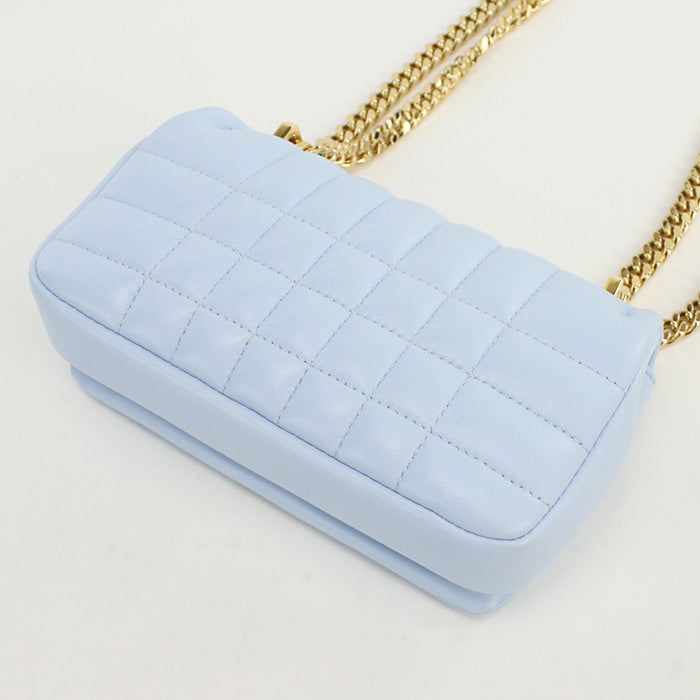 BURBERRY 8066181 Mini Roller Bag Diagonal shoulder bag leather Light blue Women