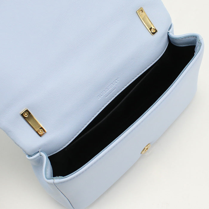 BURBERRY 8066181 Mini Roller Bag Diagonal shoulder bag leather Light blue Women