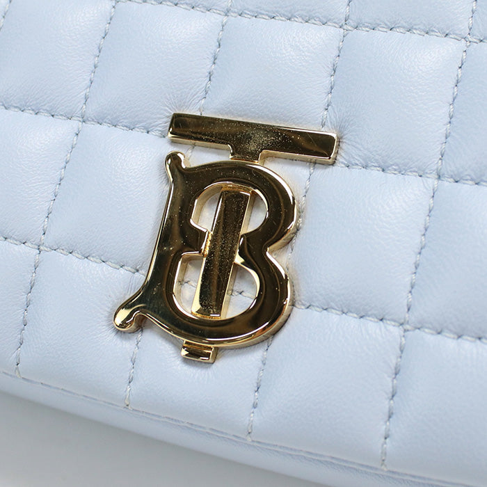 BURBERRY 8066181 Mini Roller Bag Diagonal shoulder bag leather Light blue Women