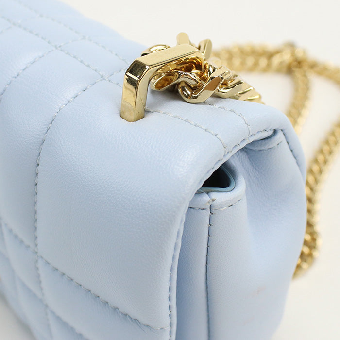 BURBERRY 8066181 Mini Roller Bag Diagonal shoulder bag leather Light blue Women