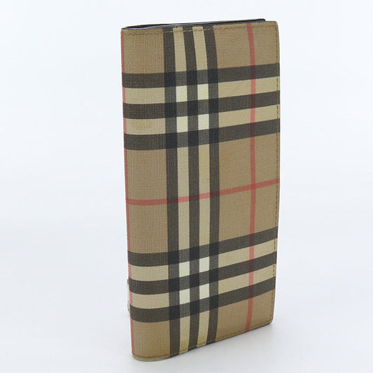 BURBERRY 8084168 A7026 Long Wallet Nova Check Bi-fold long wallet Purse Polyurethane,leather beige mens