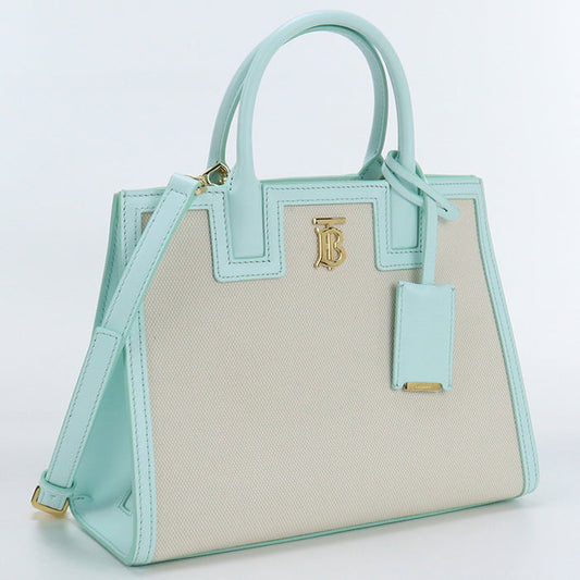BURBERRY 8070571 Tote Bag Mini Francis Tote Bag 2WAY ToteBag canvas,leather beige Women