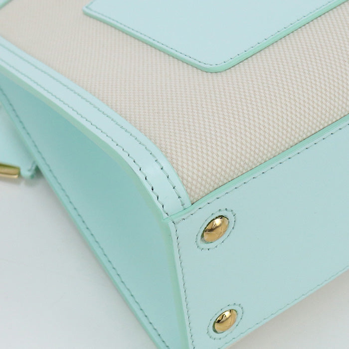 BURBERRY 8070571 Tote Bag Mini Francis Tote Bag 2WAY ToteBag canvas,leather beige Women