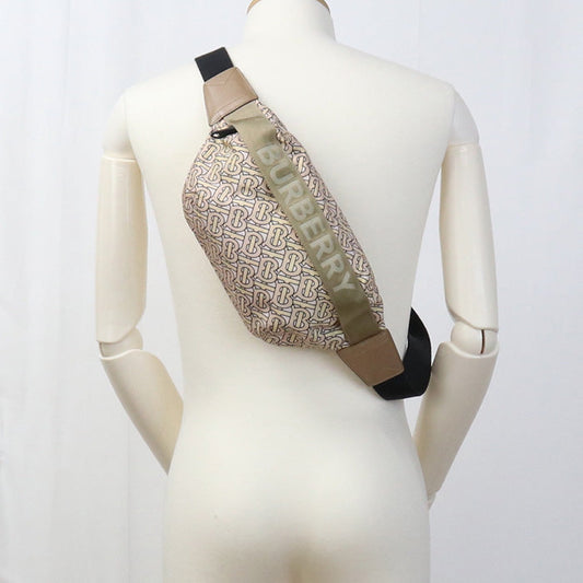 BURBERRY BU83947 Belt bag body Nylon Beige mens(unisex) Used Authentic