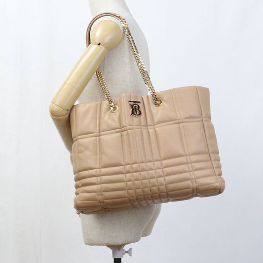 BURBERRY BU84095 Tote Bag/hand bag  lambskin beige Women
