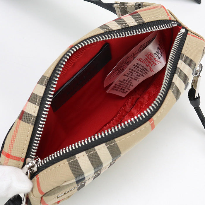 BURBERRY 8014420 body bag Nova Check Belt bag crossbody bag cotton, Nylon beige mens(unisex) Used Authentic