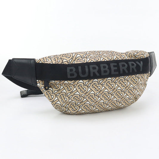 BURBERRY Belt bag body bag Nylon beige mens(unisex) Used Authentic