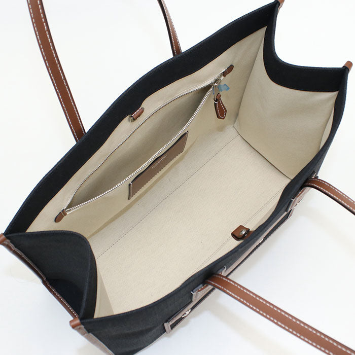 BURBERRY 8055747 medium frayed Tote Bag canvas Black Women(Unisex) Used Authentic
