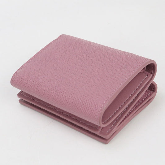 Dior 30 Montaigne Tri-fold wallet leather Pink Women