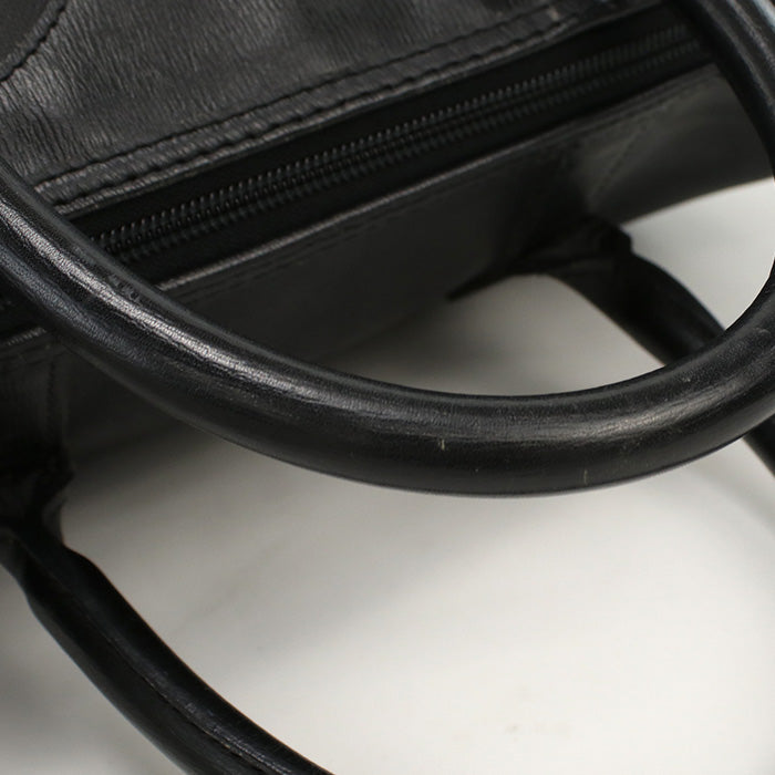 Dior Handbag Trotter pattern with logo Mini Boston bag PVC, leather black Women