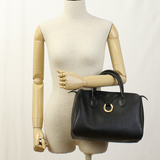 Dior Handbag Trotter pattern with logo Mini Boston bag PVC, leather black Women