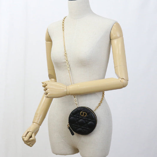 Dior S5092 UWHC Shoulder bag Dior Caro Pouch ChainShoulder Bag leather black Women