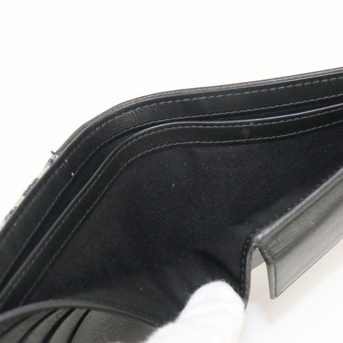 Dior 2ADBC306YKS H05E Folded wallet saddle Dior Oblique navy mens