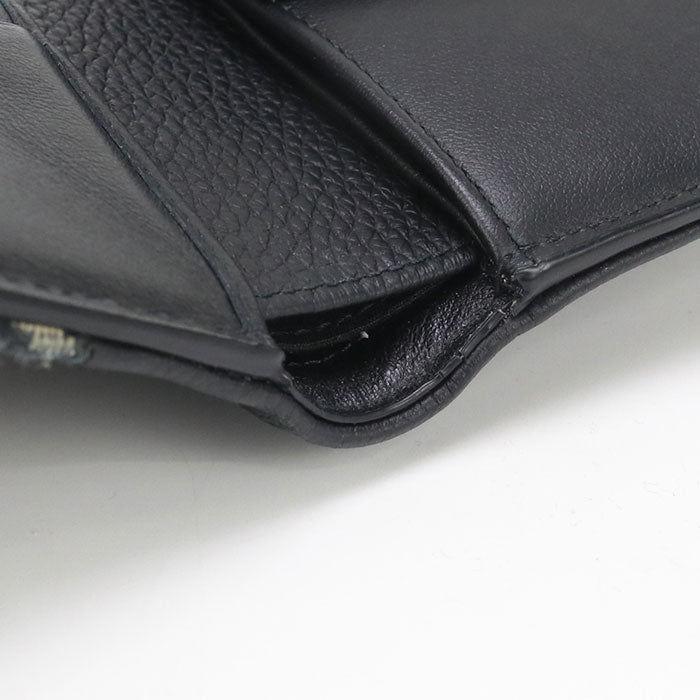 Dior 2ADBC306YKS H05E Folded wallet saddle Dior Oblique navy mens