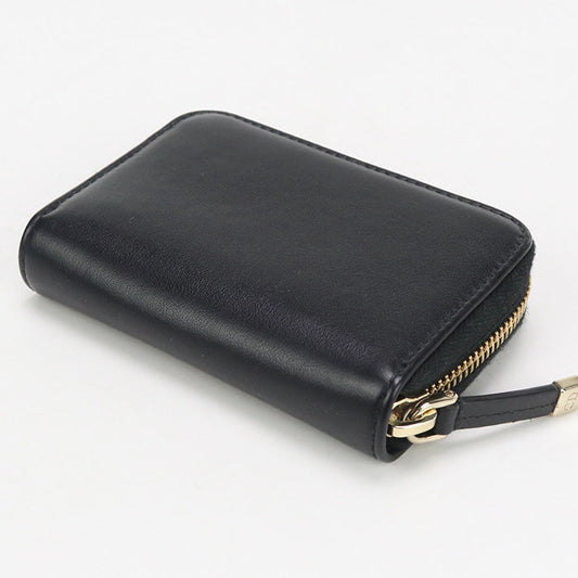 Dior CD89475 Zip card holder Coin Pocket Calfskin Black Women