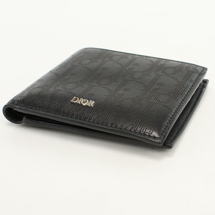 Dior Bi-fold wallet Dior Oblique Galaxy Flap wallet leather black mens