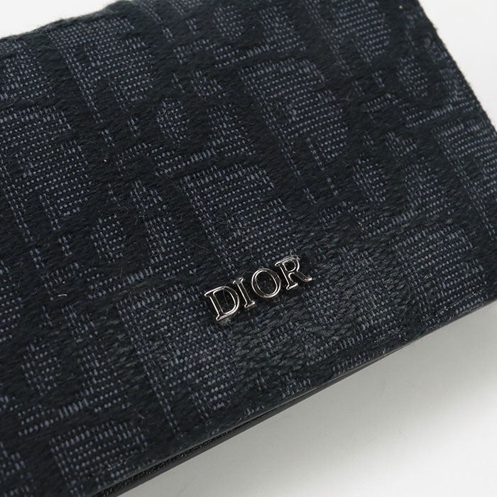 Dior 2ESCH178YSE H03E Business Oblique name card holder Jacquard black mens