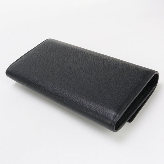 Dior CD94948 Long wallet CD Icon with double fold coin purse Calfskin black mens