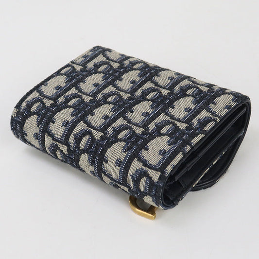 Dior CD94958 Wallet saddle Three fold wallet/Tri-fold wallet navy Women