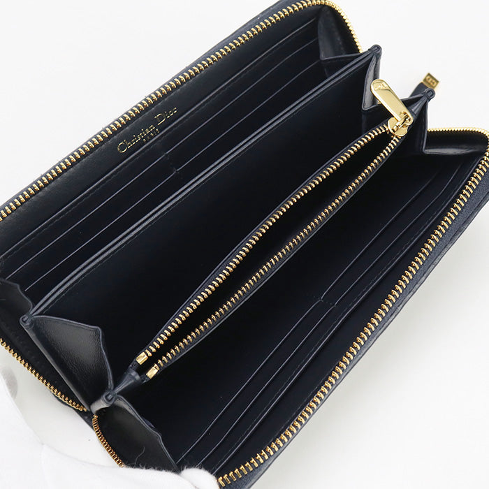Dior S2094 UTZQ M928 Voyageur Long Wallet 30 PurseZip Around/Dior navy Women