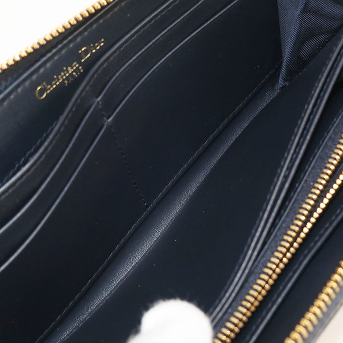 Dior S2094 UTZQ M928 Voyageur Long Wallet 30 PurseZip Around/Dior navy Women
