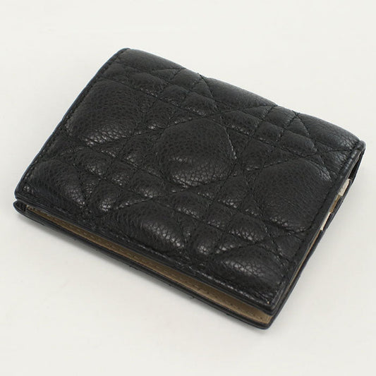 Dior Bifold Wallet Dior Caro Folded wallet leather black Women