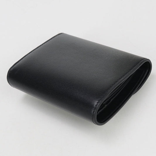 CELINE 10D783DPV.38NO Small flap wallet Triomphe Tri-fold leather Black Women